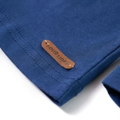 Langærmet T-shirt til børn str. 92 jeansblå