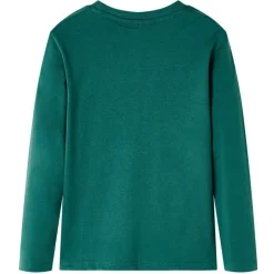 Langærmet T-shirt til børn str. 92 grøn