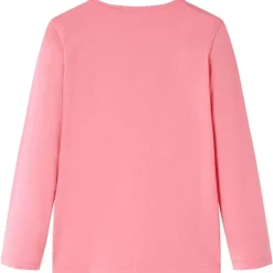 Langærmet T-shirt til børn str. 104 lyserød