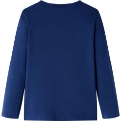 Langærmet T-shirt til børn str. 104 marineblå