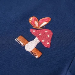 Langærmet T-shirt til børn str. 104 marineblå