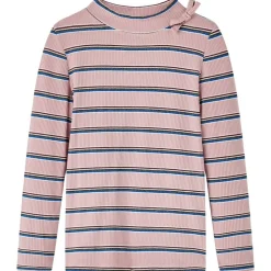 Langærmet T-shirt til børn str. 128 lyserød