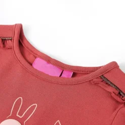Langærmet T-shirt til børn str. 104 rød