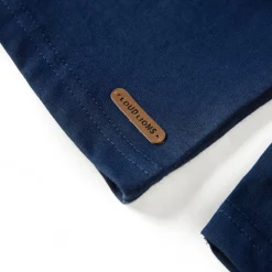 Langærmet T-shirt til børn str. 92 marineblå