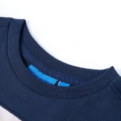 Langærmet T-shirt til børn str. 140 blåmeleret