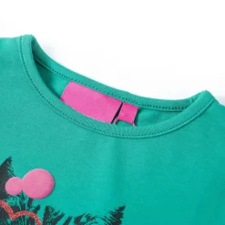 Langærmet T-shirt til børn str. 104 cm lysegrøn