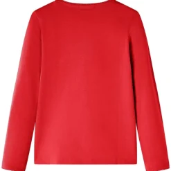 Langærmet T-shirt til børn str. 92 rød