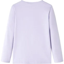 Langærmet T-shirt til børn str. 104 lyslilla