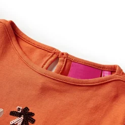 Langærmet T-shirt til børn str. 92 cm orange