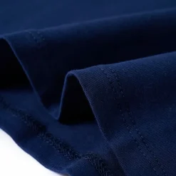 Langærmet T-shirt til børn str. 104 marineblå