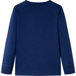 Langærmet T-shirt til børn str. 104 marineblå