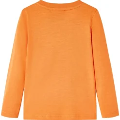 Langærmet T-shirt til børn str. 92 cm orange