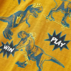 Langærmet T-shirt til børn str. 104 okkergul