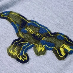 Langærmet T-shirt til børn str. 104 gråmeleret