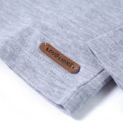 Langærmet T-shirt til børn str. 104 gråmeleret