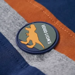 Langærmet T-shirt til børn str. 104 marineblå