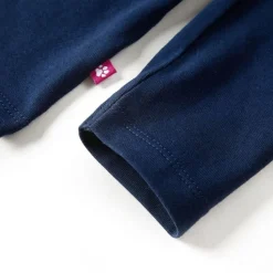 Langærmet T-shirt til børn str. 128 marineblå