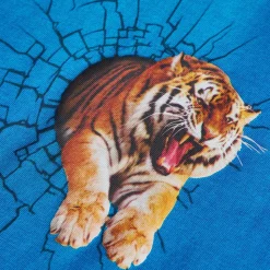 Langærmet T-shirt til børn str. 92 koboltblå