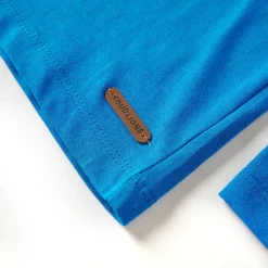 Langærmet T-shirt til børn str. 92 koboltblå