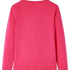 Langærmet T-shirt til børn str. 104 pink