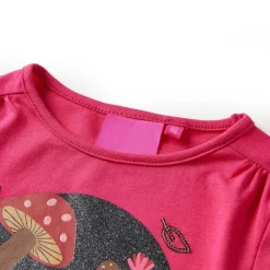 Langærmet T-shirt til børn str. 104 pink