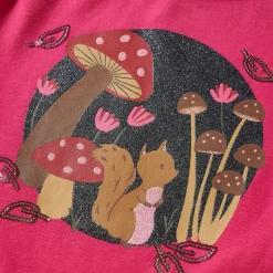 Langærmet T-shirt til børn str. 104 pink
