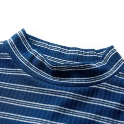 Langærmet T-shirt til børn str. 128 marineblå