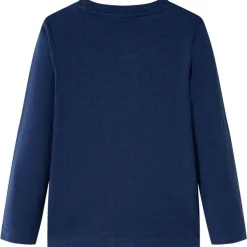 Langærmet T-shirt til børn str. 104 blåmeleret