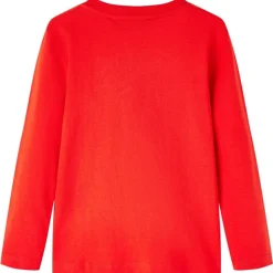 Langærmet T-shirt til børn str. 104 rød