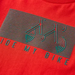 Langærmet T-shirt til børn str. 104 rød