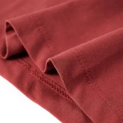 Langærmet T-shirt til børn str. 104 mørkerød