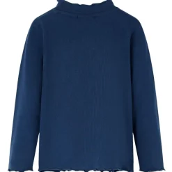Langærmet T-shirt til børn str. 104 marineblå