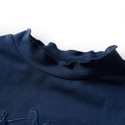 Langærmet T-shirt til børn str. 104 marineblå