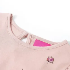 Langærmet T-shirt til børn str. 92 lyserød