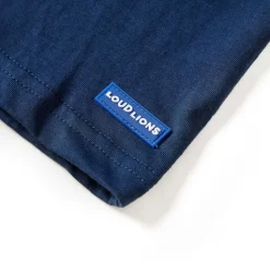 Langærmet T-shirt til børn str. 104 marineblå