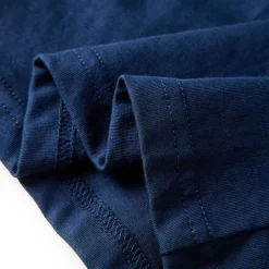 Langærmet T-shirt til børn str. 104 marineblå