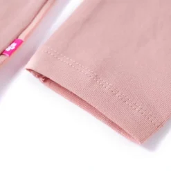 Langærmet T-shirt til børn str. 104 lyserød