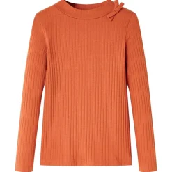 Langærmet T-shirt til børn str. 92 cm orange