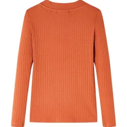 Langærmet T-shirt til børn str. 92 cm orange