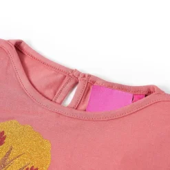 Langærmet T-shirt til børn str. 116 gammelrosa