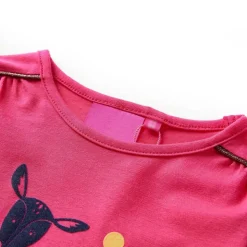 Langærmet T-shirt til børn str. 104 pink