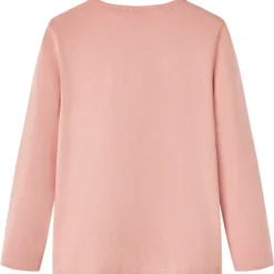 Langærmet T-shirt til børn str. 128 lyserød