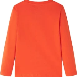 Langærmet T-shirt til børn str. 104 orange