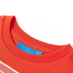 Langærmet T-shirt til børn str. 104 orange