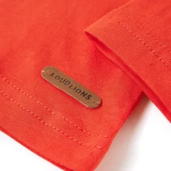 Langærmet T-shirt til børn str. 104 orange