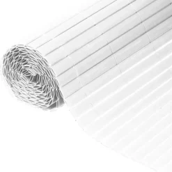 Nature haveskærm dobbeltsidet 1 x 3 m PVC hvid