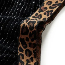 Nederdel til børn str. 116 leopardmønster sort
