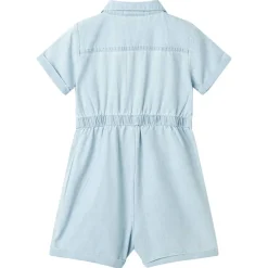 Onesie til børn str. 92 med korte ærmer lyseblå