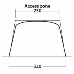 Outwell solsejl Touring Canopy sort og grå