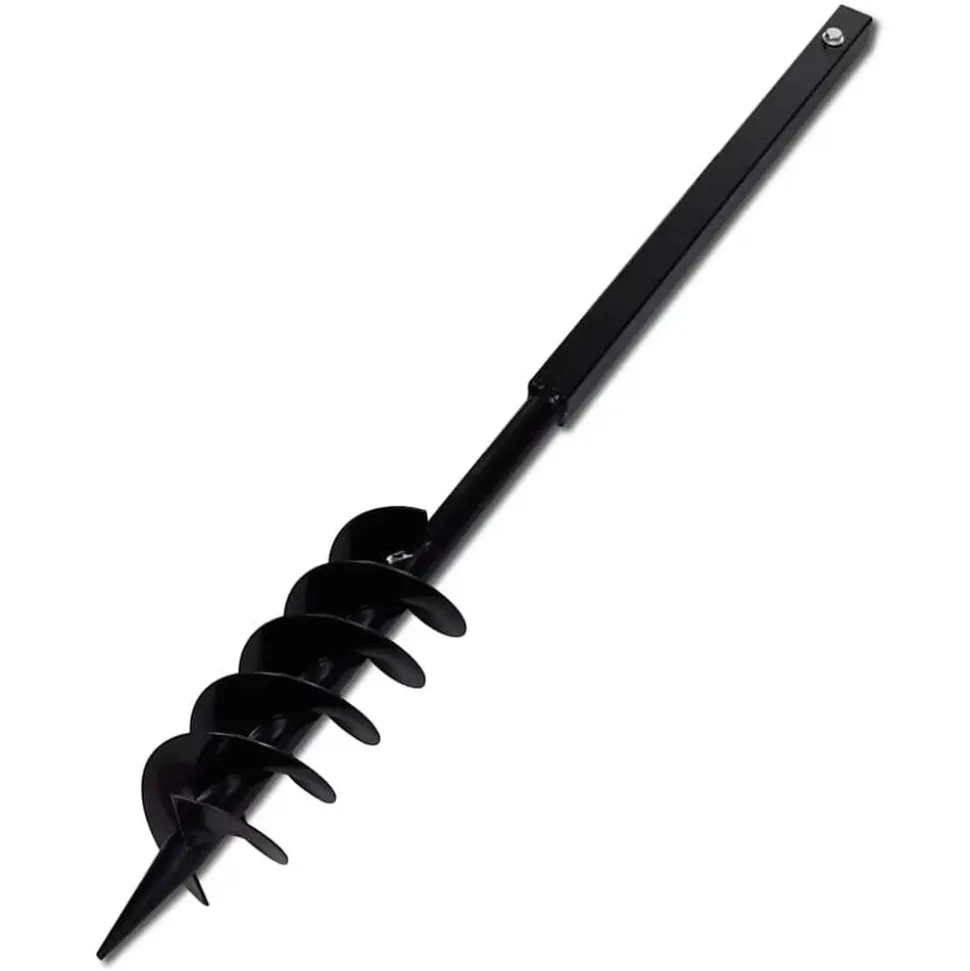 Pælebor med håndtag, 100 mm, med forlængerrør, 9 m, stål